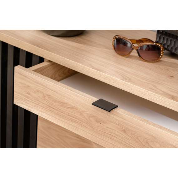 Skoskap Pedro 90x94 cm - hickory - svart matt spiler