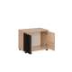 Skobenk Pedro m/pute 60x46 cm - hickory - svart matt spiler