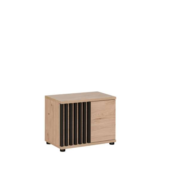 Skobenk Pedro m/pute 60x46 cm - hickory - svart matt spiler