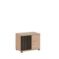 Skobenk Pedro m/pute 60x46 cm - hickory - svart matt spiler