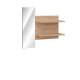 Speil med hylle Pedro - 90x90 cm - hickory