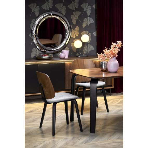 Spisebord Pedro 160x90 cm - valnøtt - sort