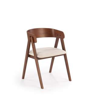 Stol Miguel - valnøtt - beige