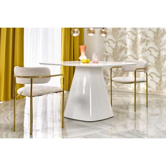 Spisebord Flavio 120x120 cm - hvit