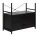 Entrémøbel RIN C 80x200 cm - sort matt - hyller
