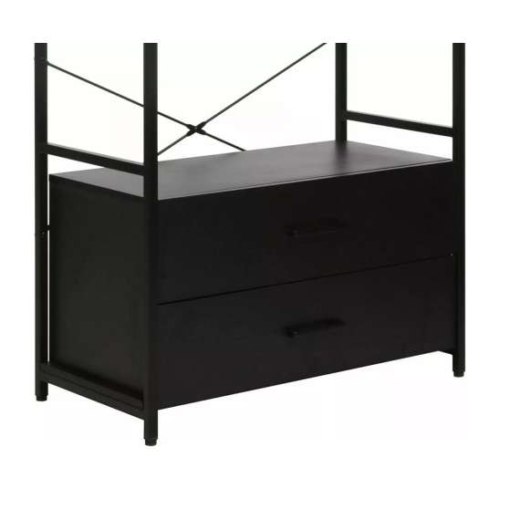 Entrémøbel RIN C 80x200 cm - sort matt - hyller
