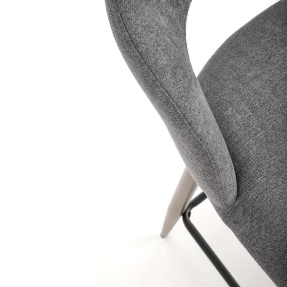 Barstol Barcelona - velvet grå - valnøtt ben