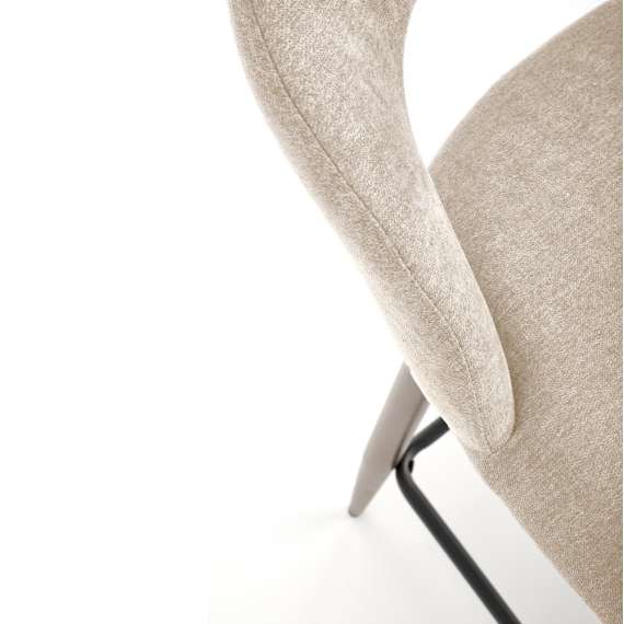 Barstol Barcelona - velvet beige - valnøtt ben