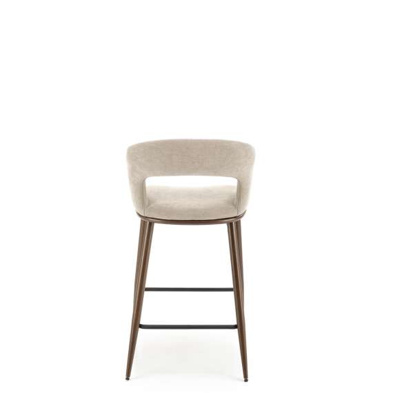 Barstol Barcelona - velvet beige - valnøtt ben