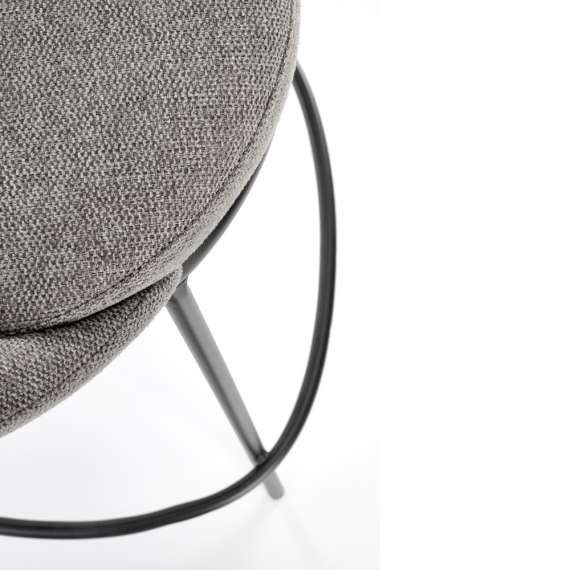 Barstol Grenada - grå - sorte ben