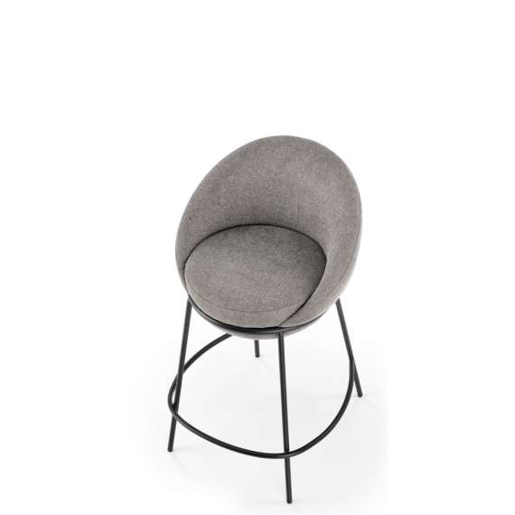 Barstol Grenada - grå - sorte ben