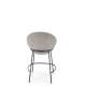 Barstol Grenada - grå - sorte ben