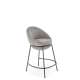 Barstol Grenada - grå - sorte ben