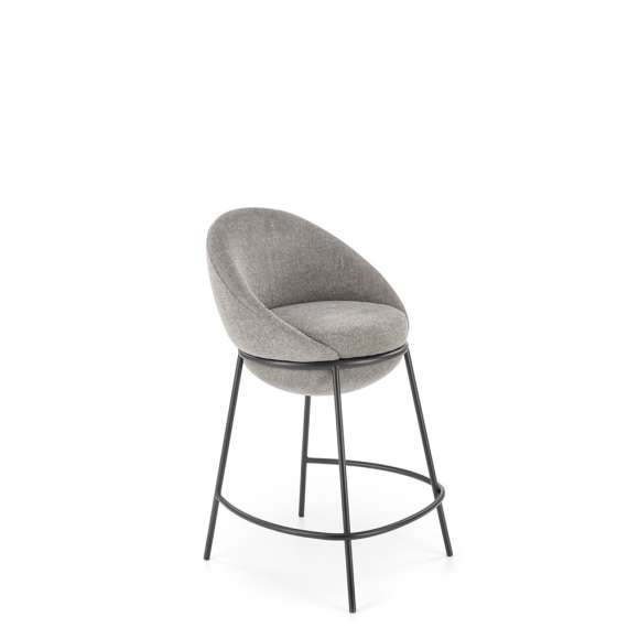 Barstol Grenada - grå - sorte ben