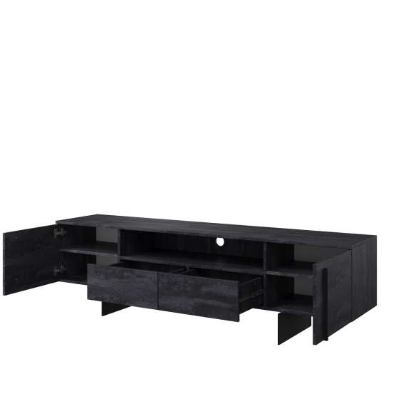 Tv-benk Larena 200x40 cm - sort betong