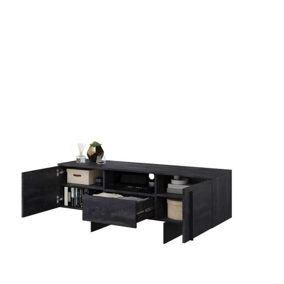 Tv-benk Larena 150x40 cm - sort betong