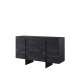 Skjenk Larena 150x87 cm - sort betong - 2 dører - 3 skuffer