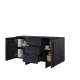 Skjenk Larena 150x87 cm - sort betong - 2 dører - 3 skuffer