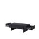 Sofabord Larena 120x60 cm - sort betong - 2 skuffer