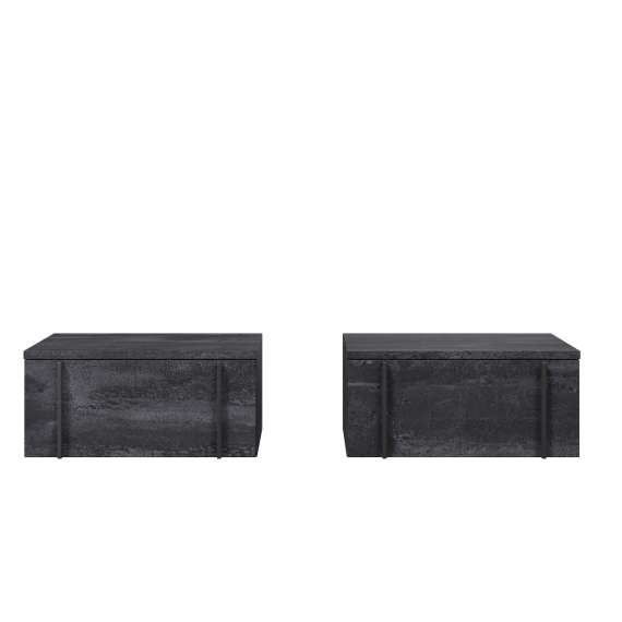 Vegghengte nattbord Larena - sort betong - 2 stk