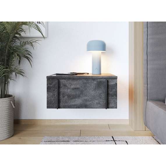 Vegghengte nattbord Larena - sort betong - 2 stk