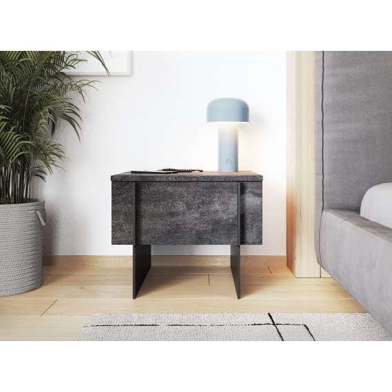 Nattbord Larena - sort betong - 2 stk