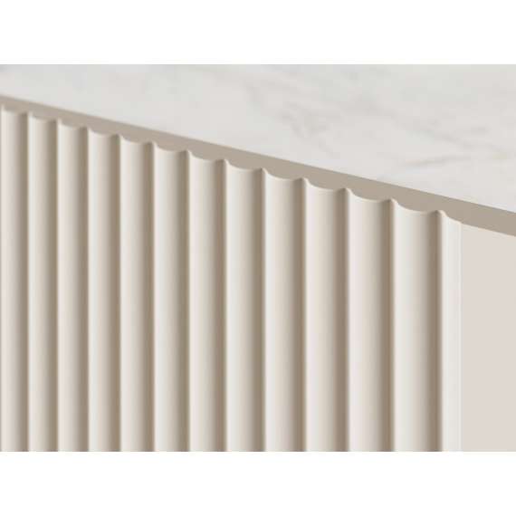 Vegghengt tv-benk Malmi - 200x40 cm - cashmere - 2 dører - 2 skuffer