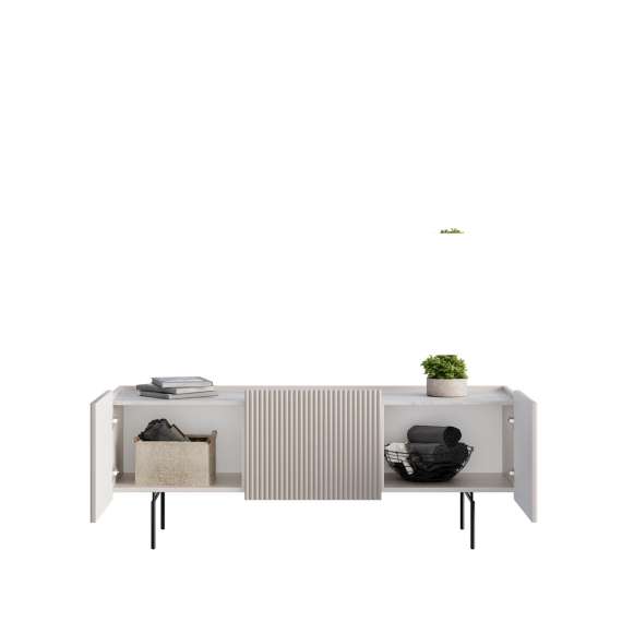 Tv-benk Malmi - 150x40 cm - cashmere - 2 dører - 2 skuffer