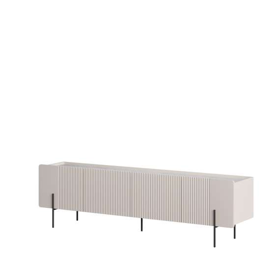 Tv-benk Malmi - 200x57 cm - cashmere - 2 dører - 2 skuffer