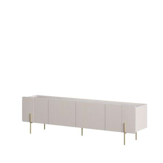 Tv-benk Malmi - 200x57 cm - cashmere - 2 dører - 2 skuffer