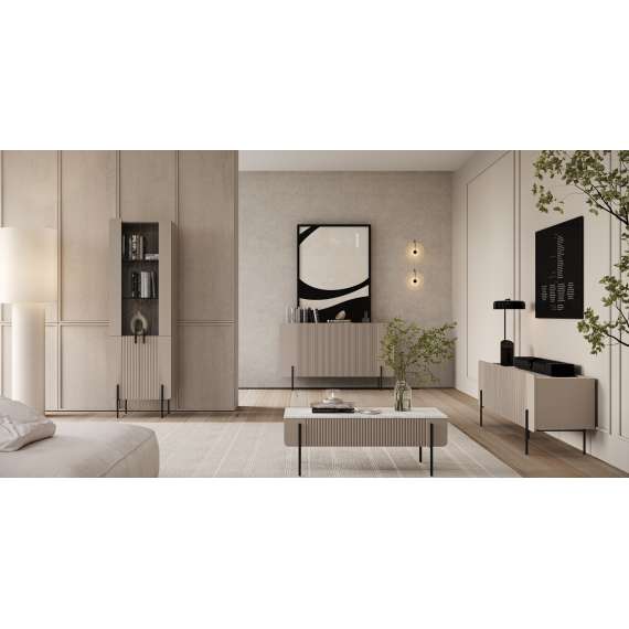 Sofabord Malmi - 100x60 cm - cashmere - 2 skuffer