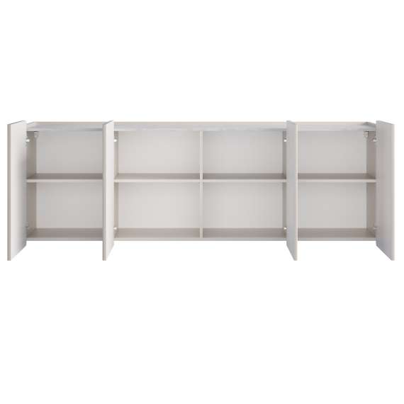 Vegghengt skjenk Malmi - 200x87 cm - cashmere - 4 dører