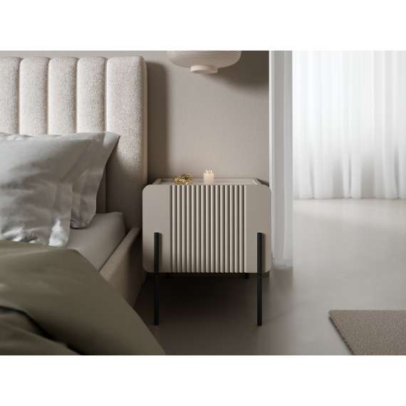 Nattbord Malmi - 45x30 cm - cashmere - 1 skuff