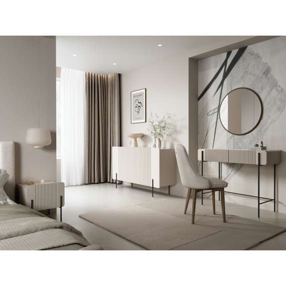 Nattbord Malmi - 45x30 cm - cashmere - 1 skuff