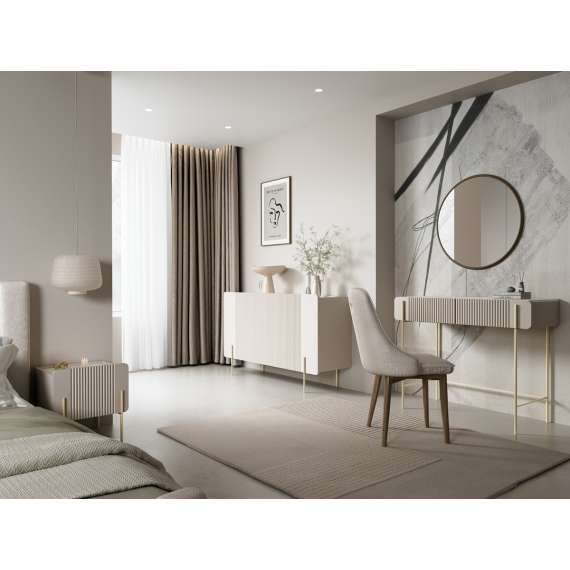 Nattbord Malmi - 45x30 cm - cashmere - 1 skuff