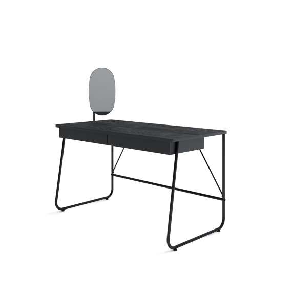 Skrivebord Match MB 135x67 cm - sort - med skuffer