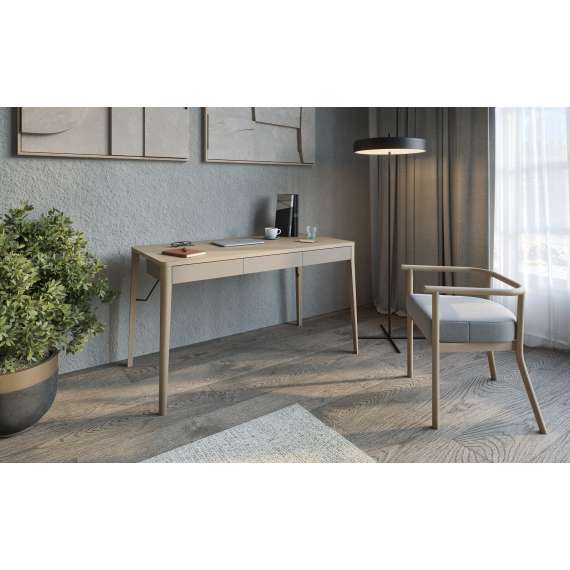 Skrivebord Match MK 139x71 cm - lys eik - beige