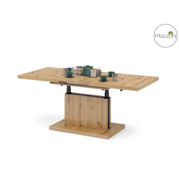 Sofabord Aston 120x70 cm - eik artisan - hev/senk