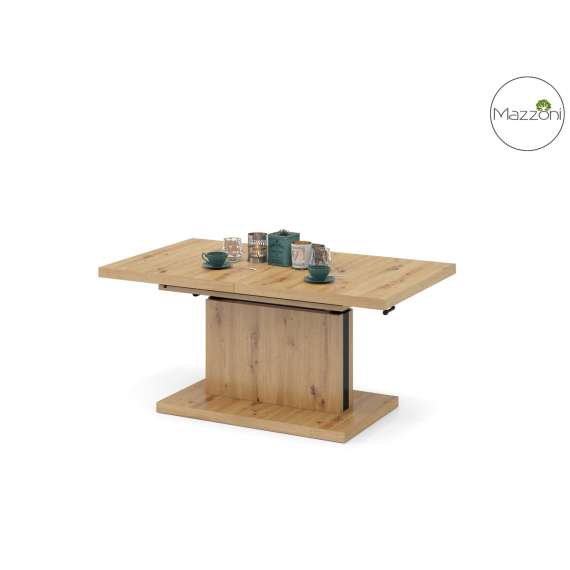 Sofabord Aston 120-200x70 cm - eik artisan - hev/senk