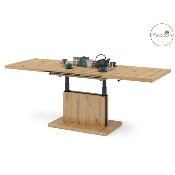 Sofabord Aston 120x70 cm - eik artisan - hev/senk