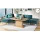 Sofabord Aston 120-200x70 cm - eik artisan - hev/senk