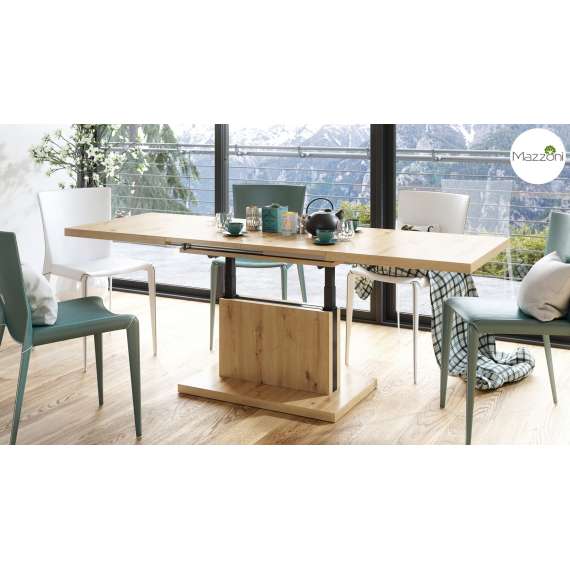 Sofabord Aston 120-200x70 cm - eik artisan - hev/senk