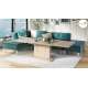Stuebord Aston 120-200x70 cm - eik sonoma - hev/senk