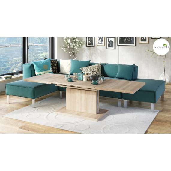 Stuebord Aston 120-200x70 cm - eik sonoma - hev/senk