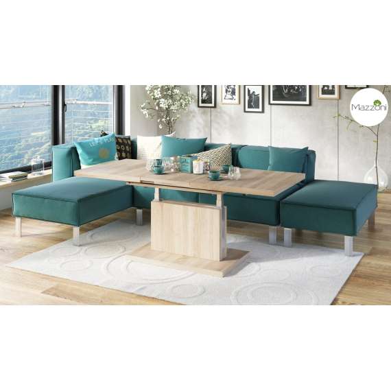 Stuebord Aston 120x70 cm - eik - hev/senk