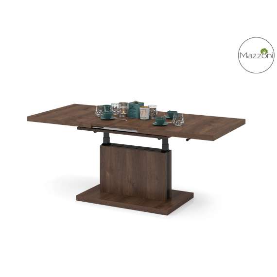 Stuebord Aston 120-200x70 cm - brun eik - hev/senk