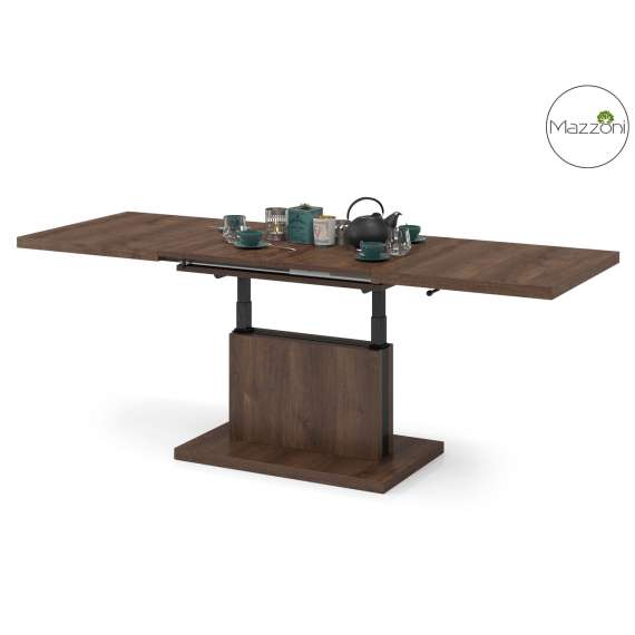 Stuebord Aston 120-200x70 cm - brun eik - hev/senk