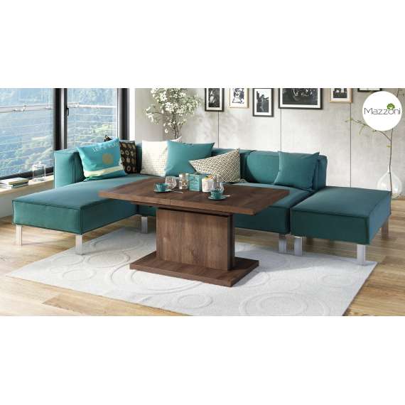 Stuebord Aston 120-200x70 cm - brun eik - hev/senk