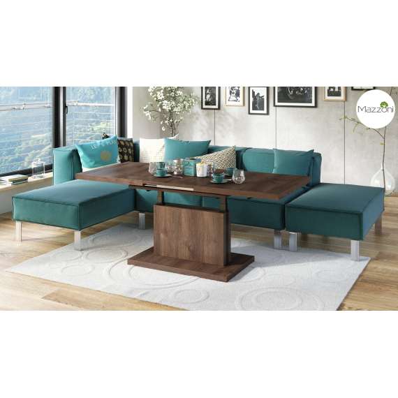 Stuebord Aston 120-200x70 cm - brun eik - hev/senk