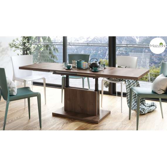 Stuebord Aston 120-200x70 cm - brun eik - hev/senk